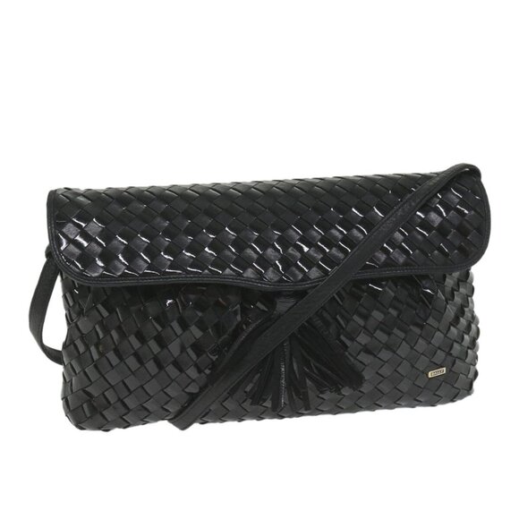 BALLY Shoulder Bag Leather Black Auth bs9690 - Picture 1 of 16